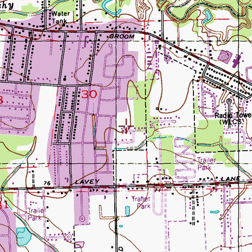 Topographic Map of Myrtle Park, LA