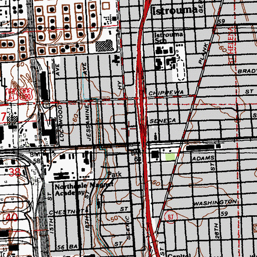 Topographic Map of New Faith Church of God in Christ, LA