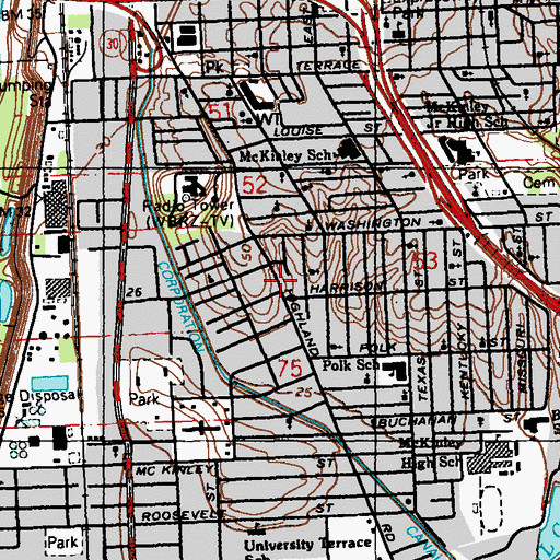 Topographic Map of New Jerusalem Baptist Church, LA