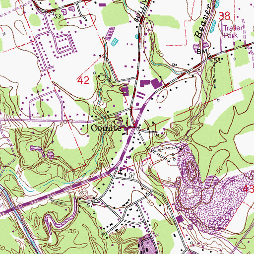 Topographic Map of Northeast Plaza Shopping Center, LA