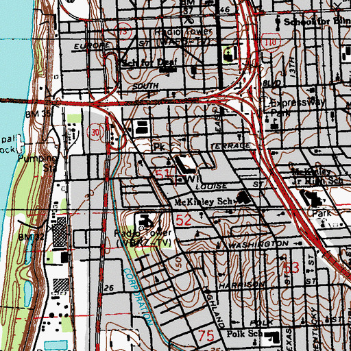 Topographic Map of Pleasant Green Baptist Church, LA