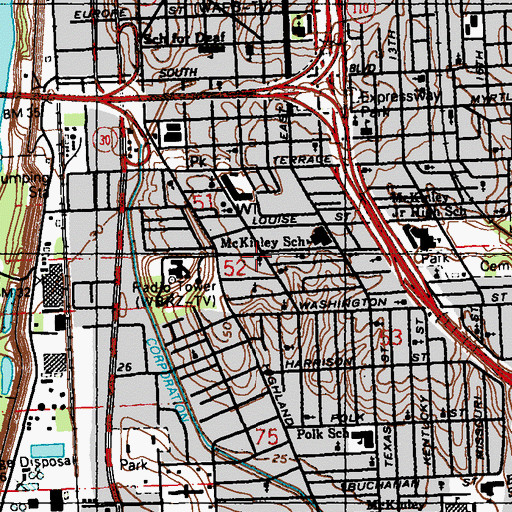 Topographic Map of Pleasant Green Baptist Church, LA