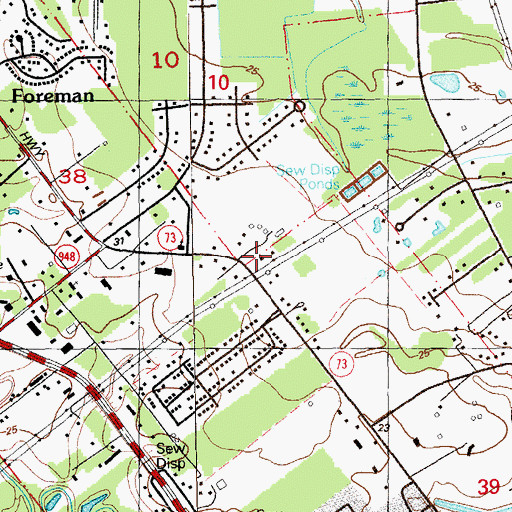 Topographic Map of Rosenwald School (historical), LA