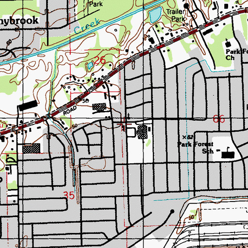 Topographic Map of Saint Lukes United Methodist Church, LA