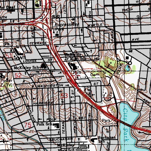 Topographic Map of Saint Raymond Divine Spiritual Church, LA