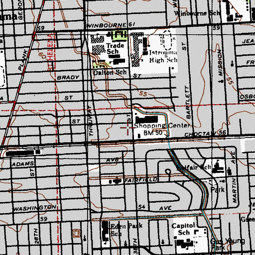 Topographic Map of Seneca Shopping Center, LA