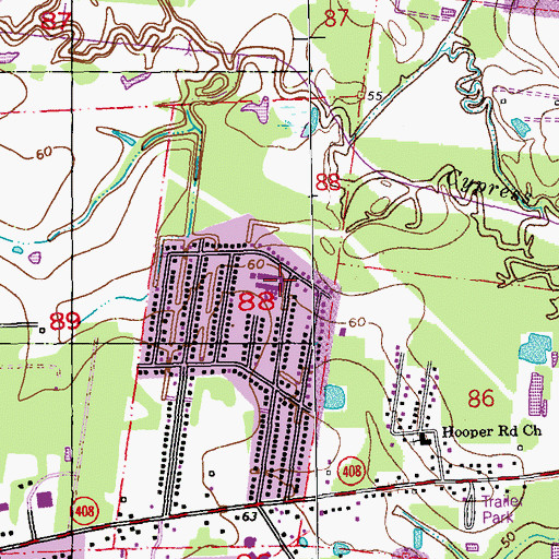 Topographic Map of Sharon Hills Elementary School, LA