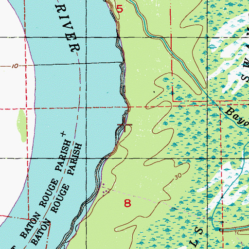 Topographic Map of Springfield Landing, LA