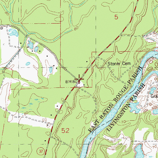 Topographic Map of Stonypoint (historical), LA