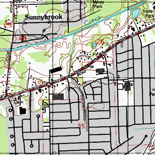 Topographic Map of Trinity Presbyterian Church, LA