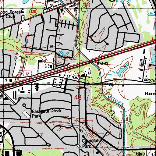 Topographic Map of Union Chapel (historical), LA