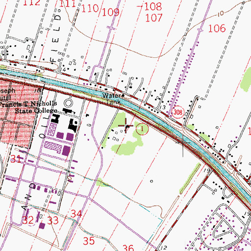 Topographic Map of Acadia Plantation, LA