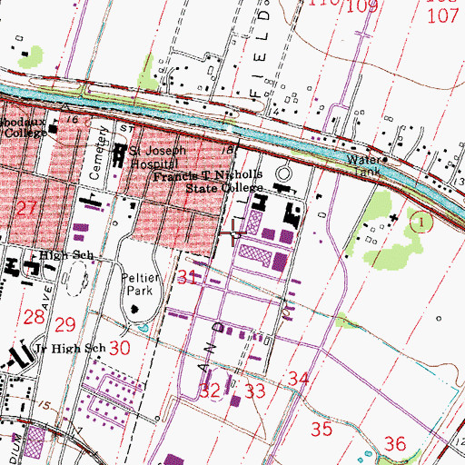 Topographic Map of Baptist Student Center, LA