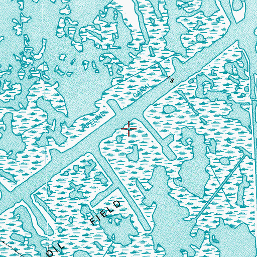 Topographic Map of Bayou Ferblanc Oil Field, LA