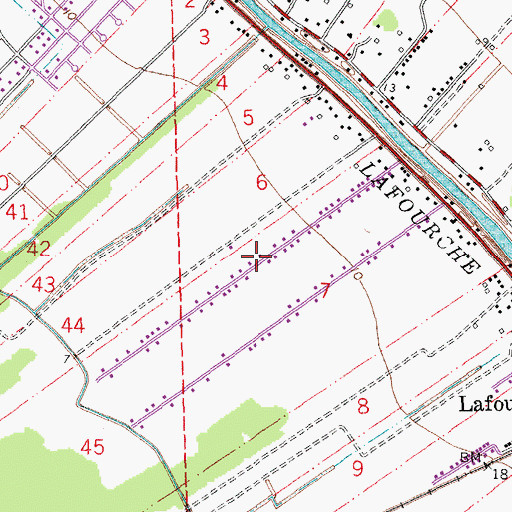 Topographic Map of Brandywine, LA