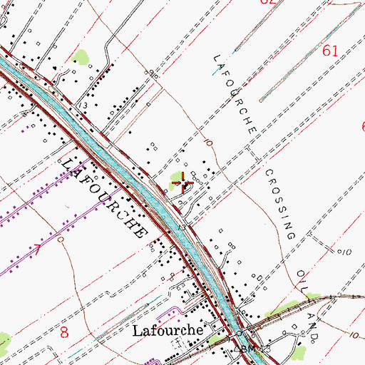 Topographic Map of Chatchie Plantation, LA