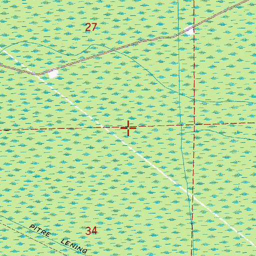 Topographic Map of Choctaw School Gas Field, LA