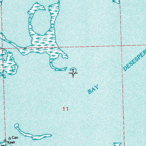 Topographic Map of Fishermans Bay Gas Field, LA