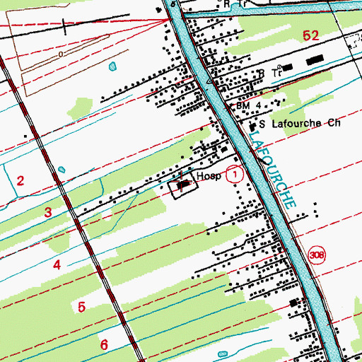 Topographic Map of Lady of the Sea General Hospital, LA
