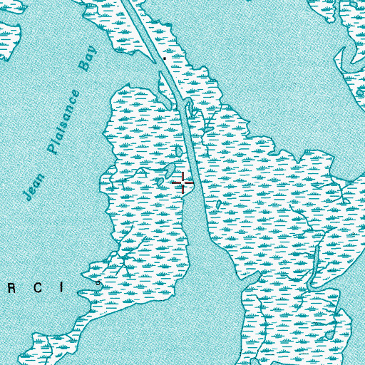 Topographic Map of Lake Raccourci Oil and Gas Field, LA