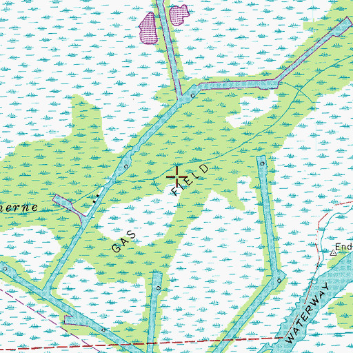 Topographic Map of Larose Oil and Gas Field, LA