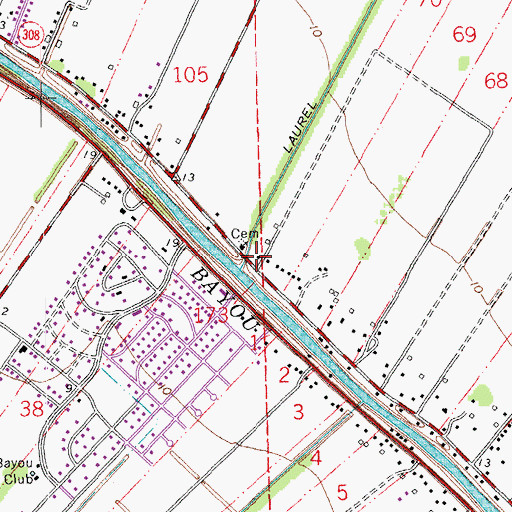 Topographic Map of Laurel Valley Museum, LA