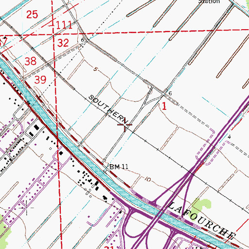 Topographic Map of Marys Spur (historical), LA