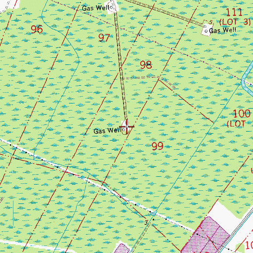 Topographic Map of Melodia Gas Field, LA