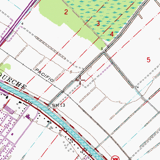 Topographic Map of New Hope (historical), LA