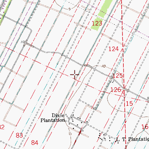 Topographic Map of North Laurel Grove Gas Field, LA