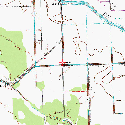 Topographic Map of Prairie School (historical), LA