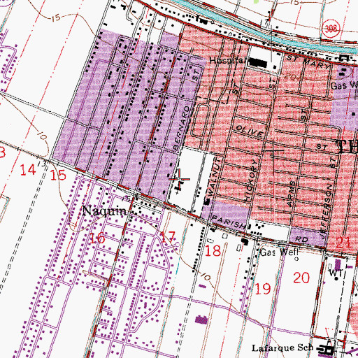 Topographic Map of ST GENEVIEVE ELEMENTARY SCHOOL, LA