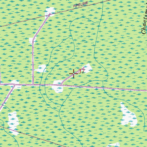 Topographic Map of South Bayou Boeuf Oil and Gas Field, LA