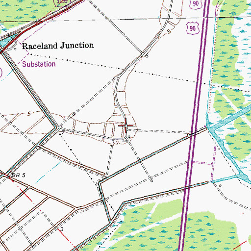Topographic Map of Utopia (historical), LA