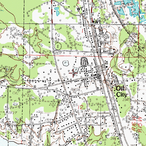 Topographic Map of First Baptist Church, LA