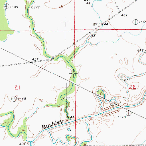 Topographic Map of Dysons Lake (historical), LA