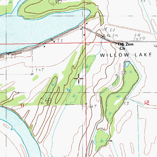 Topographic Map of Glade Lake, LA