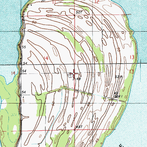 Topographic Map of Horse Shoe Island, LA
