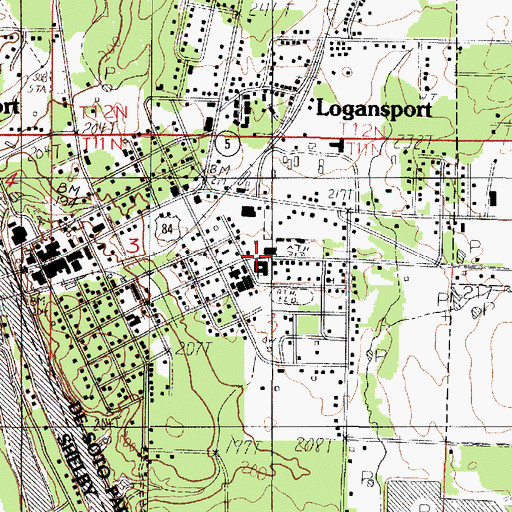 Topographic Map of First Baptist Church, LA