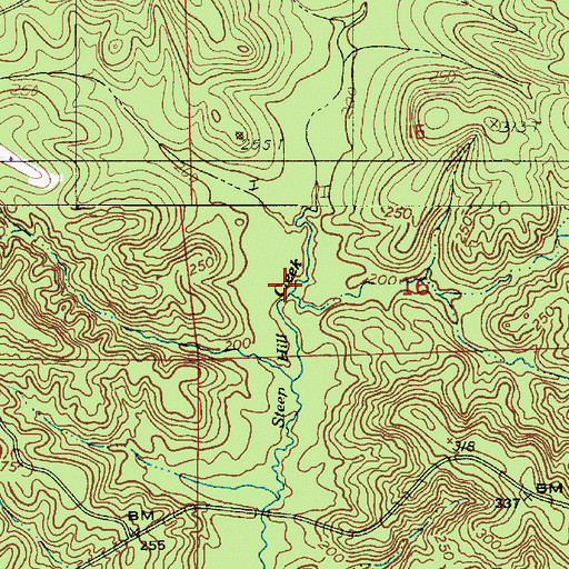 Topographic Map of Pole Creek, LA