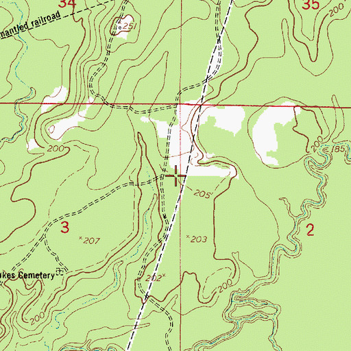 Topographic Map of Saint Lukes Church (historical), LA