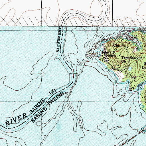 Topographic Map of Thompsons Ferry (historical), LA