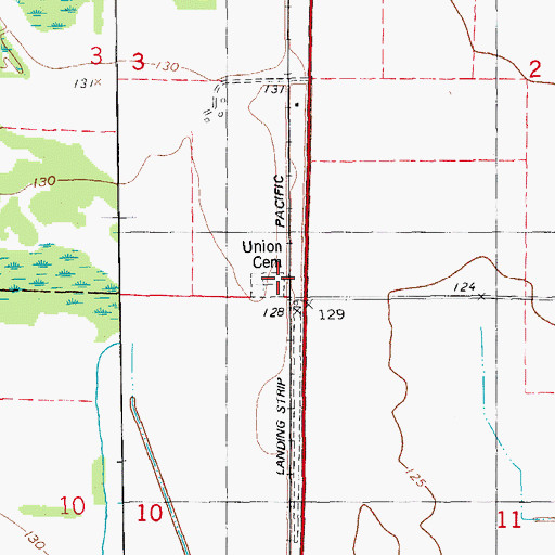 Topographic Map of Union Church, AR