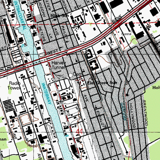 Topographic Map of Saint Ville Academy for High School Preparation, LA