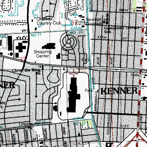 Topographic Map of Esplanade Mall Shopping Center, LA