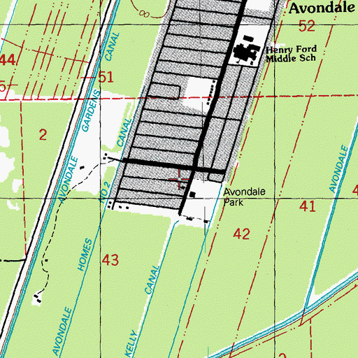 Topographic Map of Faith Temple Church of God, LA
