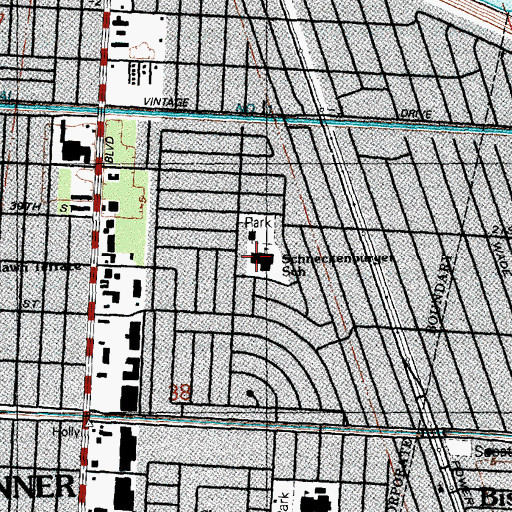 Topographic Map of Walter G Schneckenburger Elementary School, LA