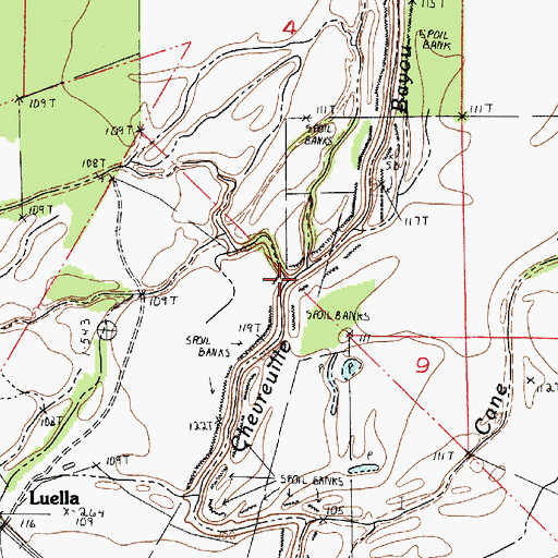 Topographic Map of Bayou Poisson Arme, LA