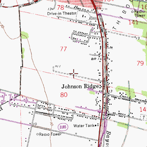 Topographic Map of Acadian Villa, LA