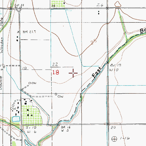 Topographic Map of Jefferson Davis Parish, LA